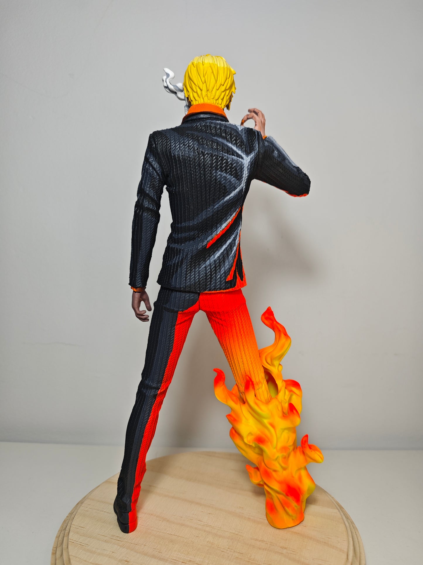 Figura Sanji de One Piece - pierna en llamas - Anime 2d Comic Color / Cel Shading Repaint