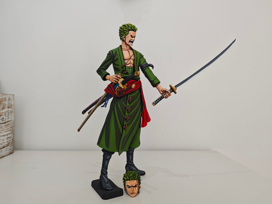 Figura Zoro de One Piece - Anime 2d Comic Color / Cel Shading Repaint